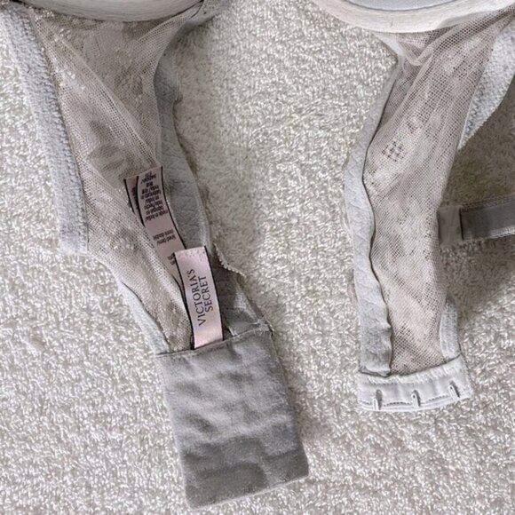 5/$25 Victoria’s Secret Light Grey Dream Angels Lined Demi Bra 34DDD/34F - Picture 8 of 13